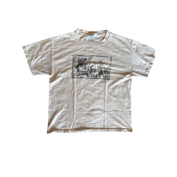 Vintage ‘06 Zelda Nintendo Game Promo M Delta Magnum Weight Grayish White Tee - Picture 1 of 8